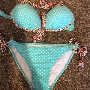 Blue and White bathing suit