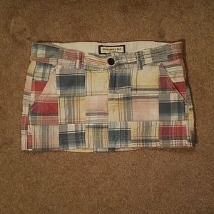 Abercrombie and Fitch Multicolored Plaid Skirt