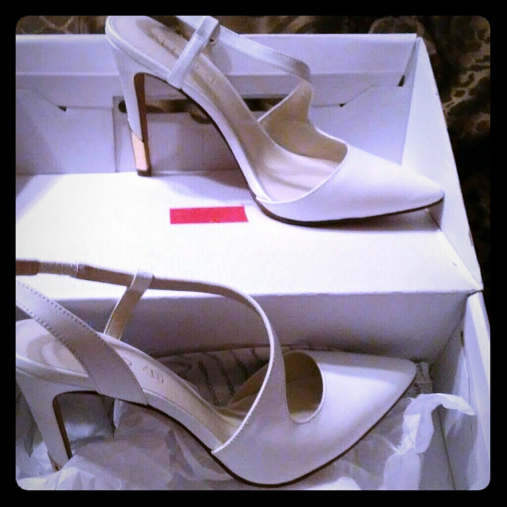 White Aldo heels
