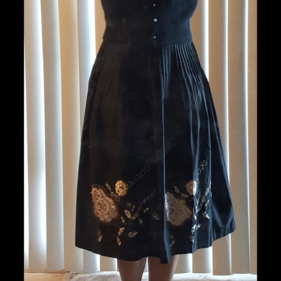50's style pleated swing skirt - Picture 2 of 2