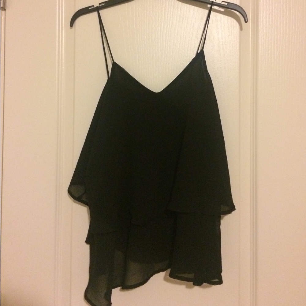 Black camisole blouse