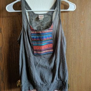 Tribal print tank