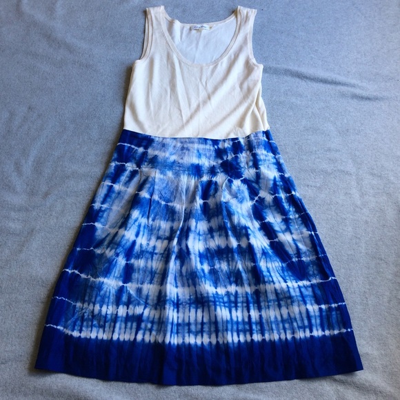 Calvin Klein Dresses & Skirts - Calvin Klein Dress Blue Tie Dye Silk Sleeveless
