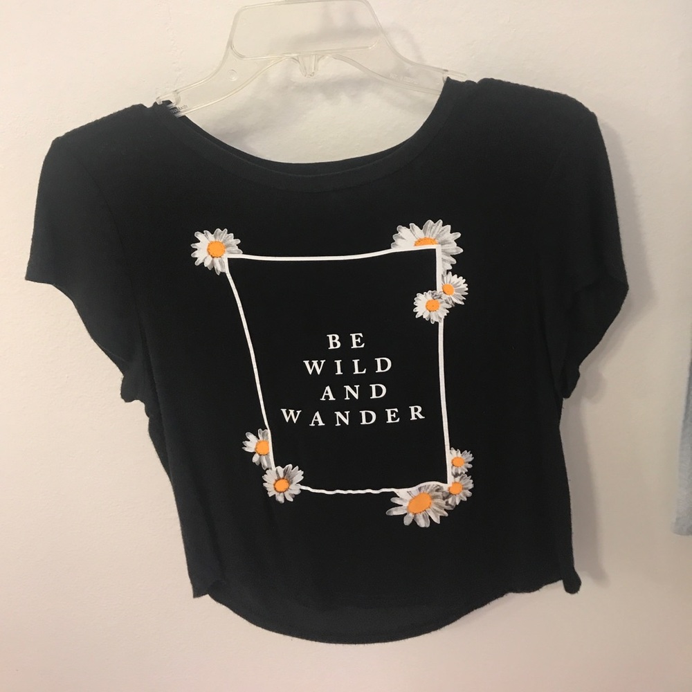 black crop top and really soft material!
