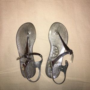 Silver sandals