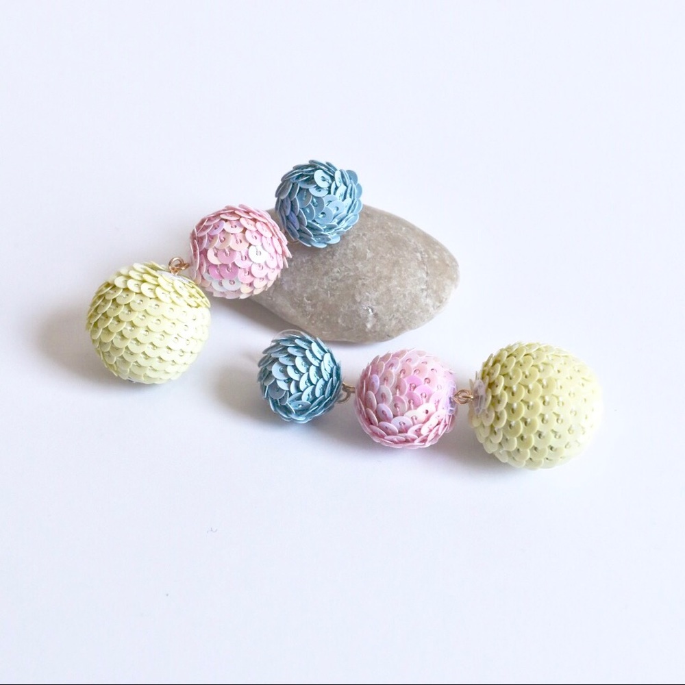 Pastel Sequin Bon Bon Earrings