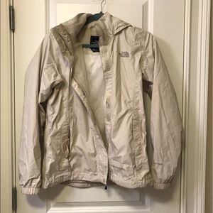 Light gray North Face rain jacket