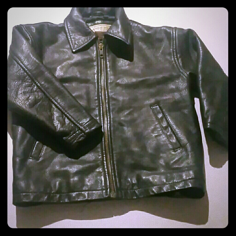 Amherst Collection Kids leather jacket 4T