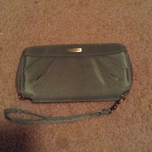 Olive green wristlet