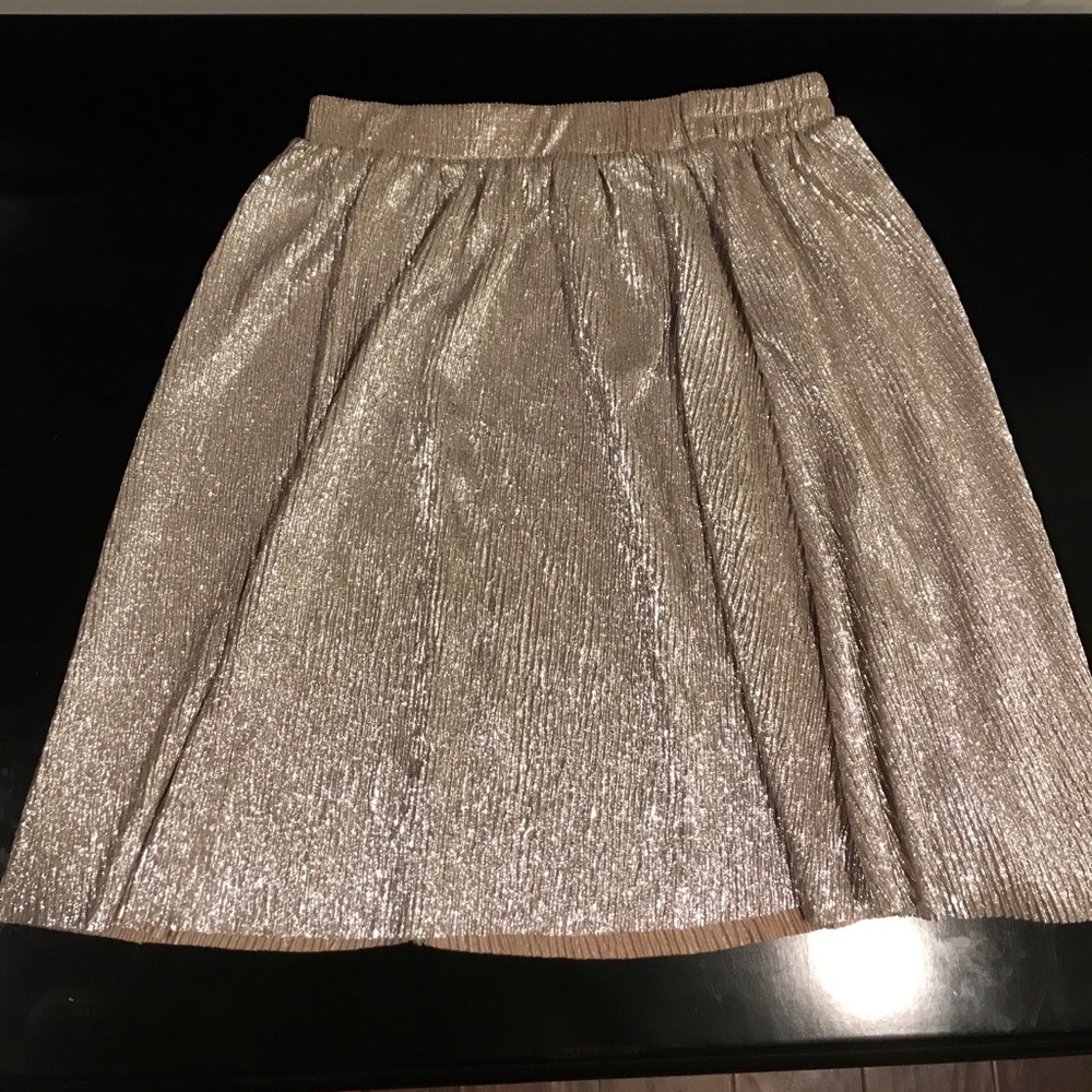 Bright sparkly gold high waisted skirt