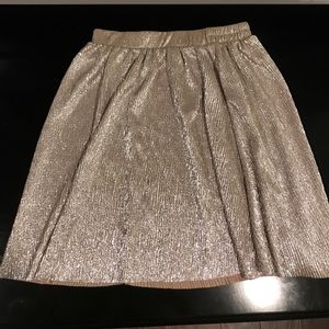 Bright sparkly gold high waisted skirt