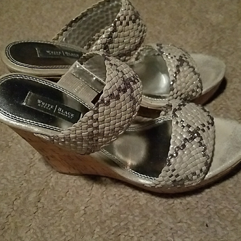 White House Black Market wedge sandals size 7M