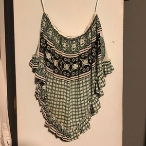 Tube tope multi colored patterned shirt