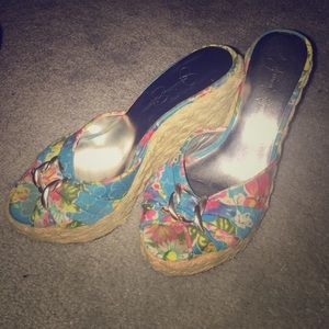 Jessica Simpson wedge platform sandals