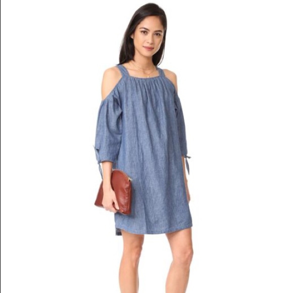 MADEWELL brand new off shoulder denim dress!