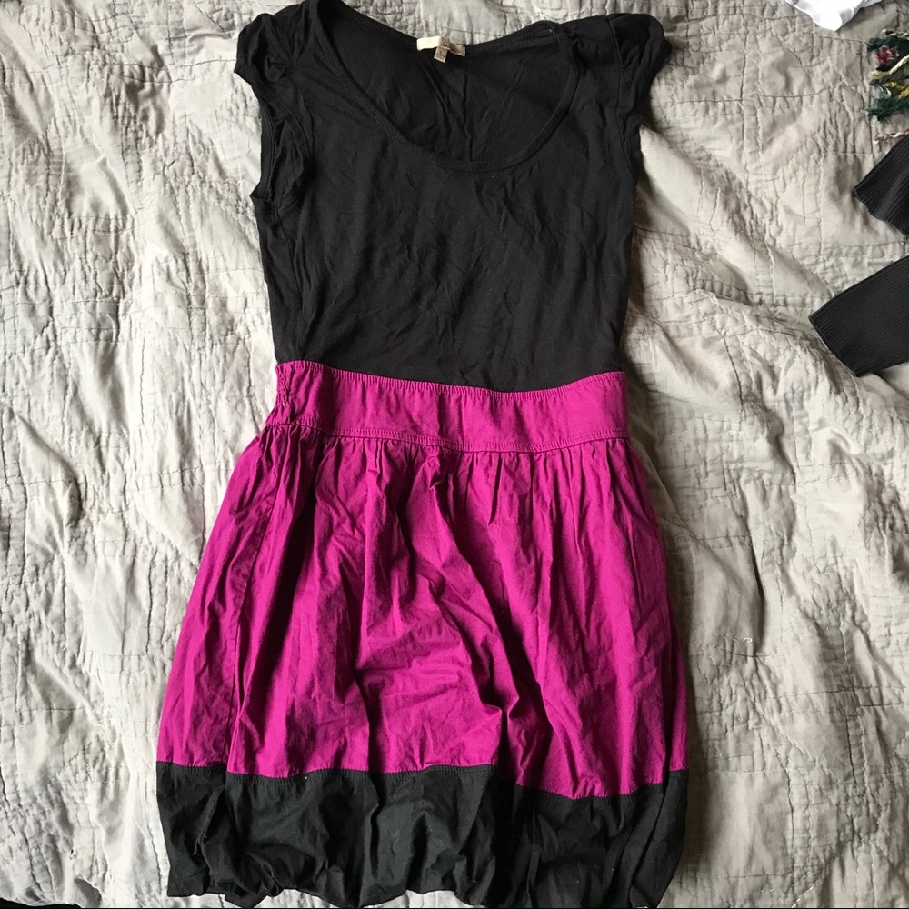 Casual purple and black dress