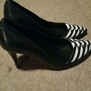 Black with white heels size 6.5
