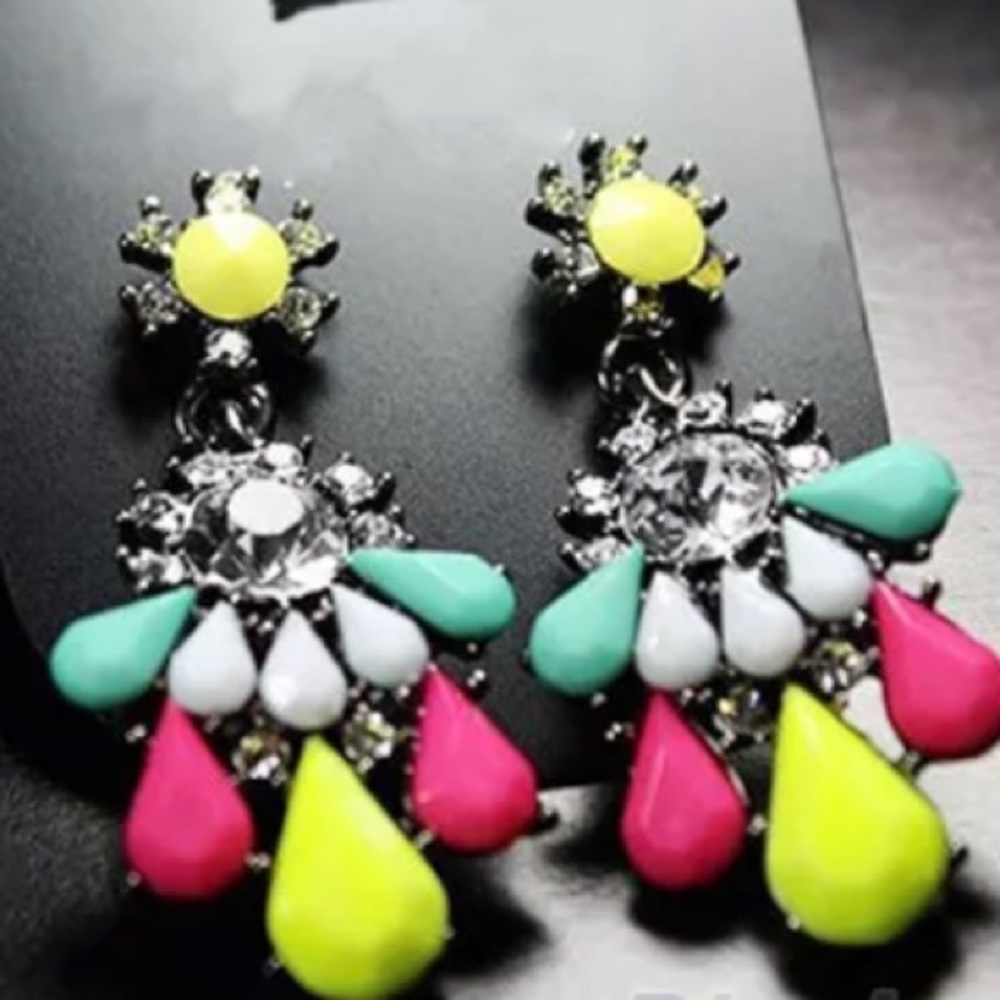 Neon Chandelier Earrings