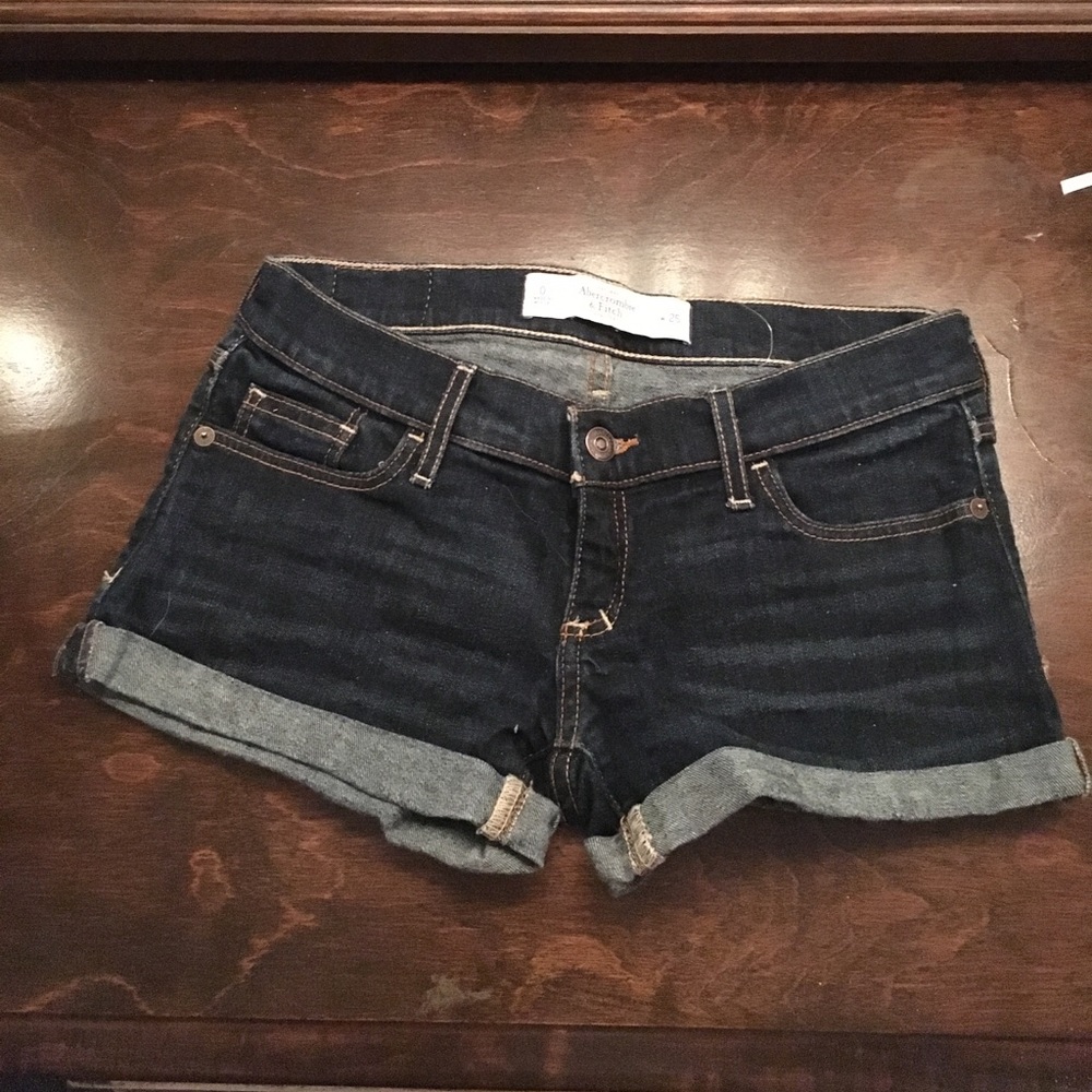 Dark wash jean shorts