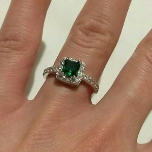 Solid .925 Silver Birthstone/Engagement Ring