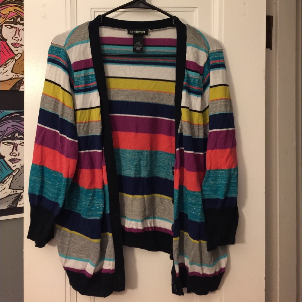 Muti colored striped cardigan