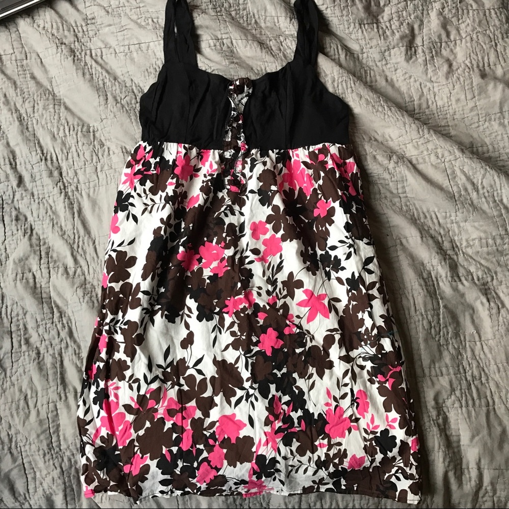 Floral and black dress