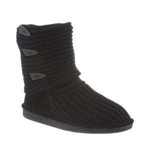 Black Knit Bearpaw Boots Size 7
