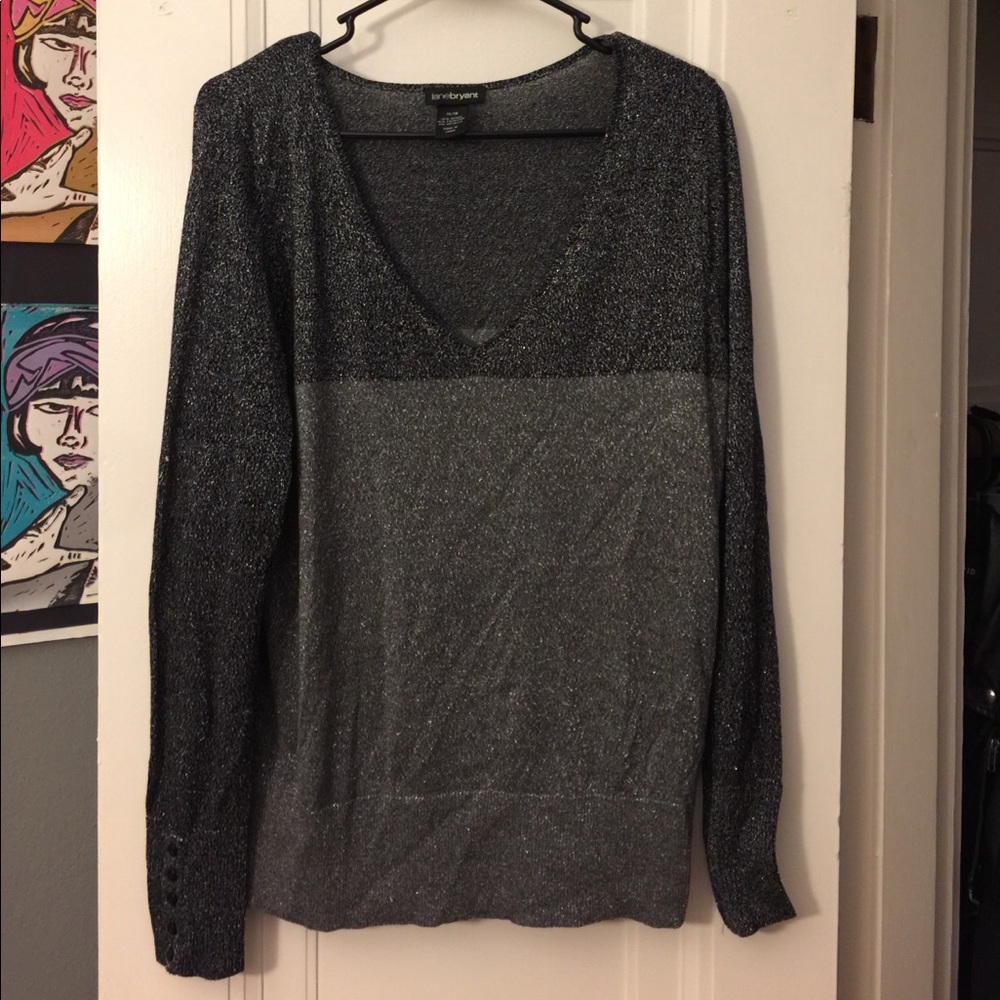 Shimmery silver sweater