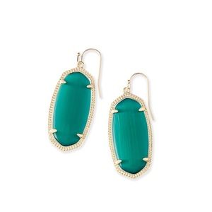 Kendra Scott Elle Earrings in Emerald Cat's Eye