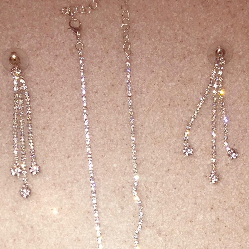 Earrings and necklace