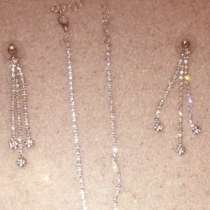 Earrings and necklace