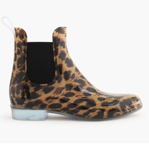J. crew Chelsea Leopard or Cheetah Rain boots