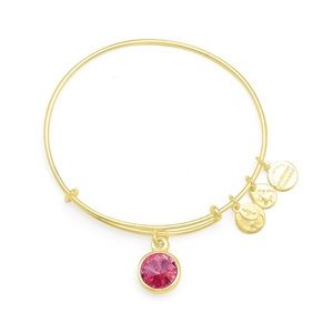 GORGEOUS gold Alex and Ani bangle, pink Swarovski