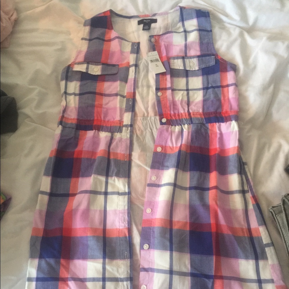 Brand new girl summer plaid dress