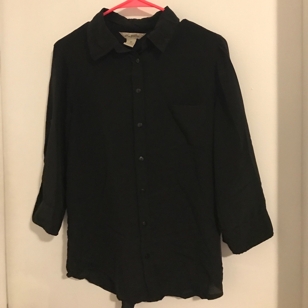 Black button down shirt