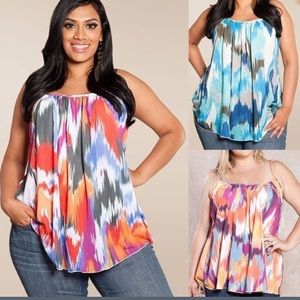 Plus size spaghetti strap blouse