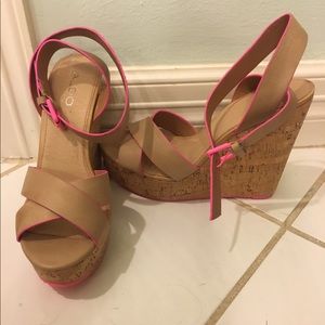 Aldo Cork Wedge Sandal
