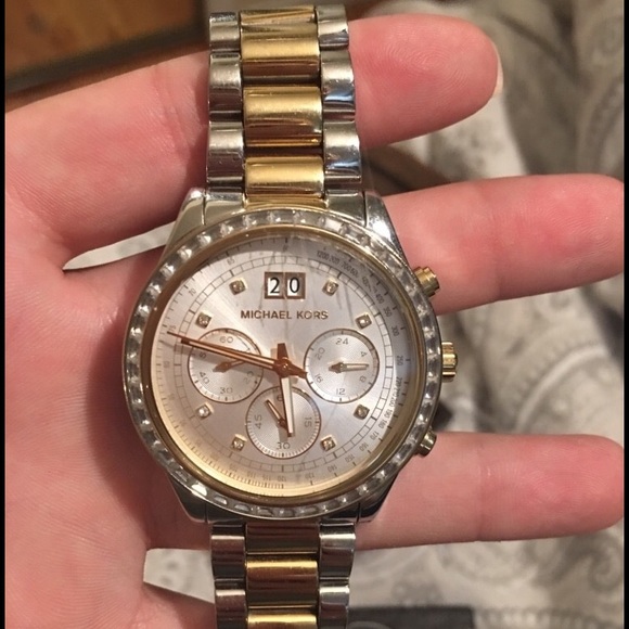 Michael Kors Chronograph two-tone watch