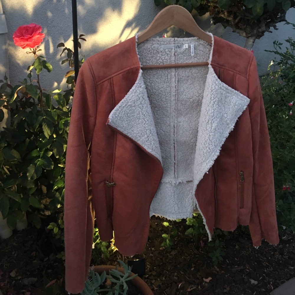 Orange suede jacket