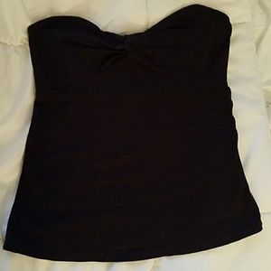 Guess Plain Black Halter Top w/Knot in Front