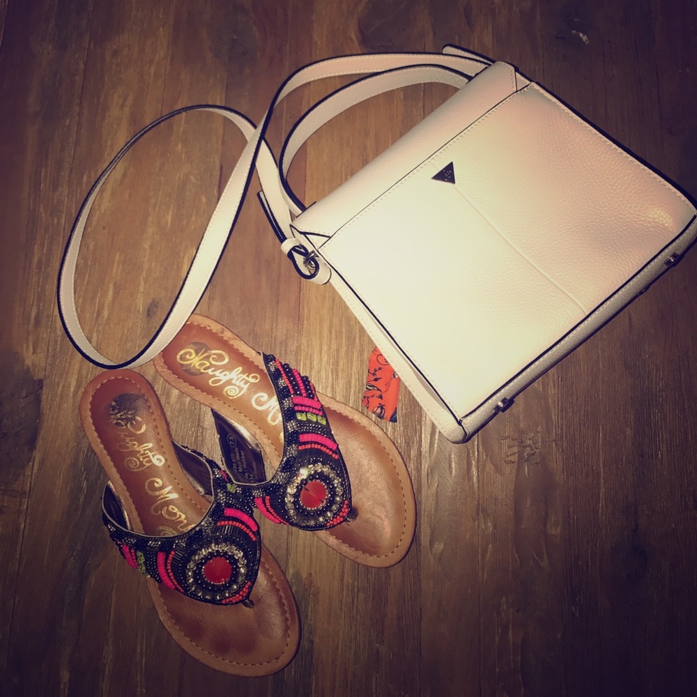 Naughty Monkey beaded sandals.