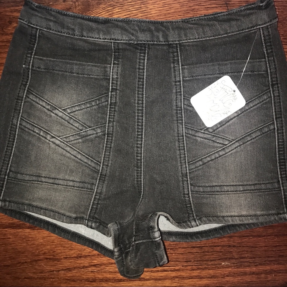 free people black radar love high waisted shorts