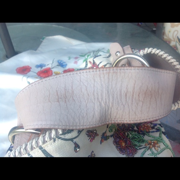 Rare authentic gucci sequin floral shoulder bag extra large - Picture 4 of 5