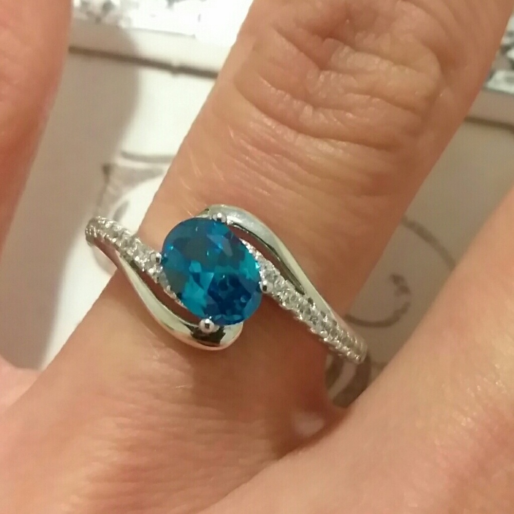 Solid .925 Silver Birthstone/Engagement Ring