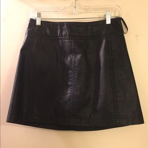 Free People Leather skirt
