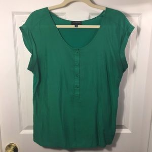 XL Emerald Button Blouse, The Limited
