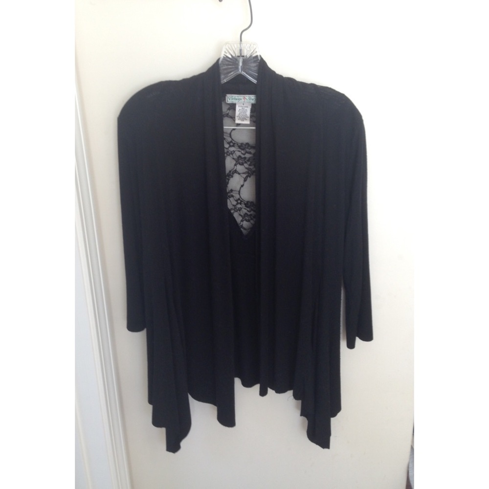 Lace back flowy cardigan