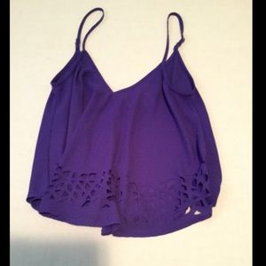 Purple cutout tank