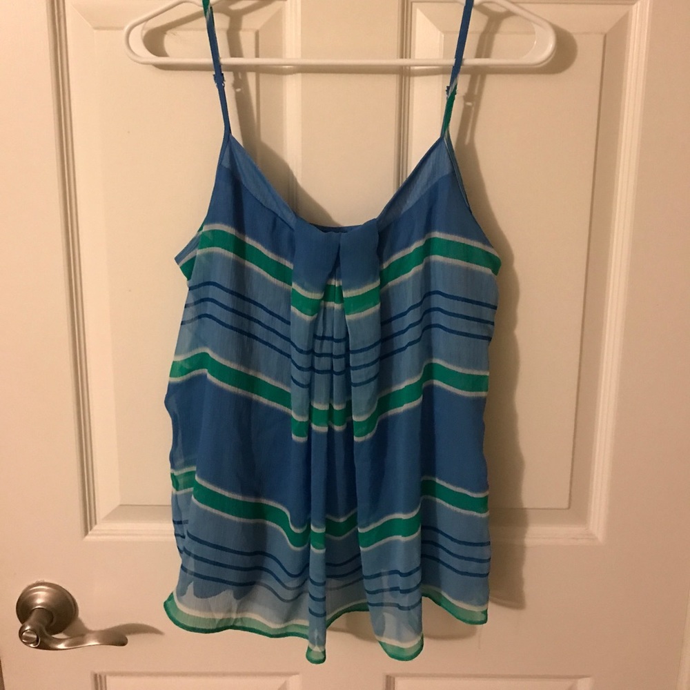 New York and Company Blue and Green Flowy Cami