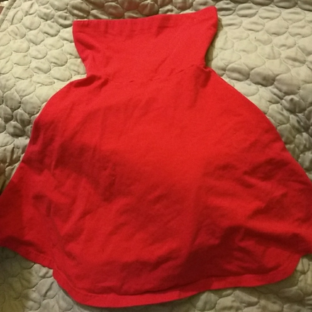 Express Hot Pink Strapless Dress